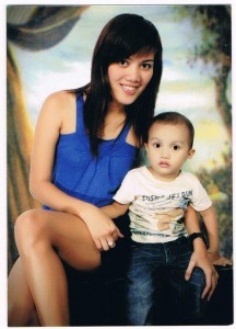 Mommy Gelyn Mourta and Baby B.A.