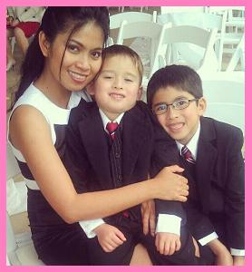 Mommy JoAnalyn with Asher and Jadon Hodet