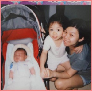 Mummy Ting with baby Charlie and Kate Lee