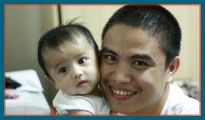 Daddy Rommel with Baby Matty